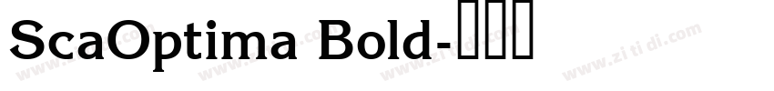 ScaOptima Bold字体转换
